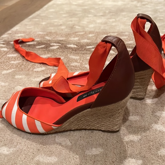 Ann Taylor Makena Striped Espadrilles Size 7 - Picture 3 of 6